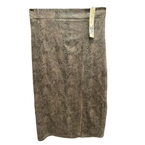 NWT She + Sky Boutique Snake Print Faux Stretch Leather Bodycon Pencil Skirt